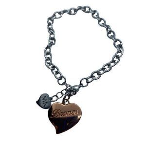 Mary Kay 7” Silver Tone Chain Charm Bracelet with Bronze Service Award Charm